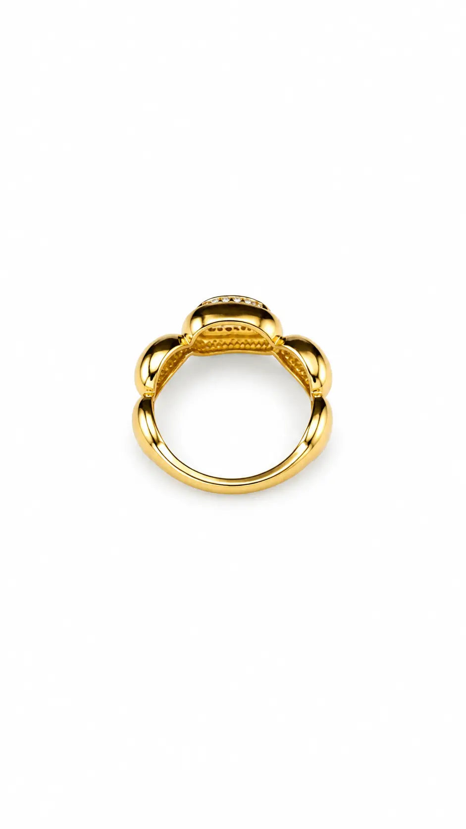 ANEL STAR COM ZIRCÔNIA B. OURO 18K
