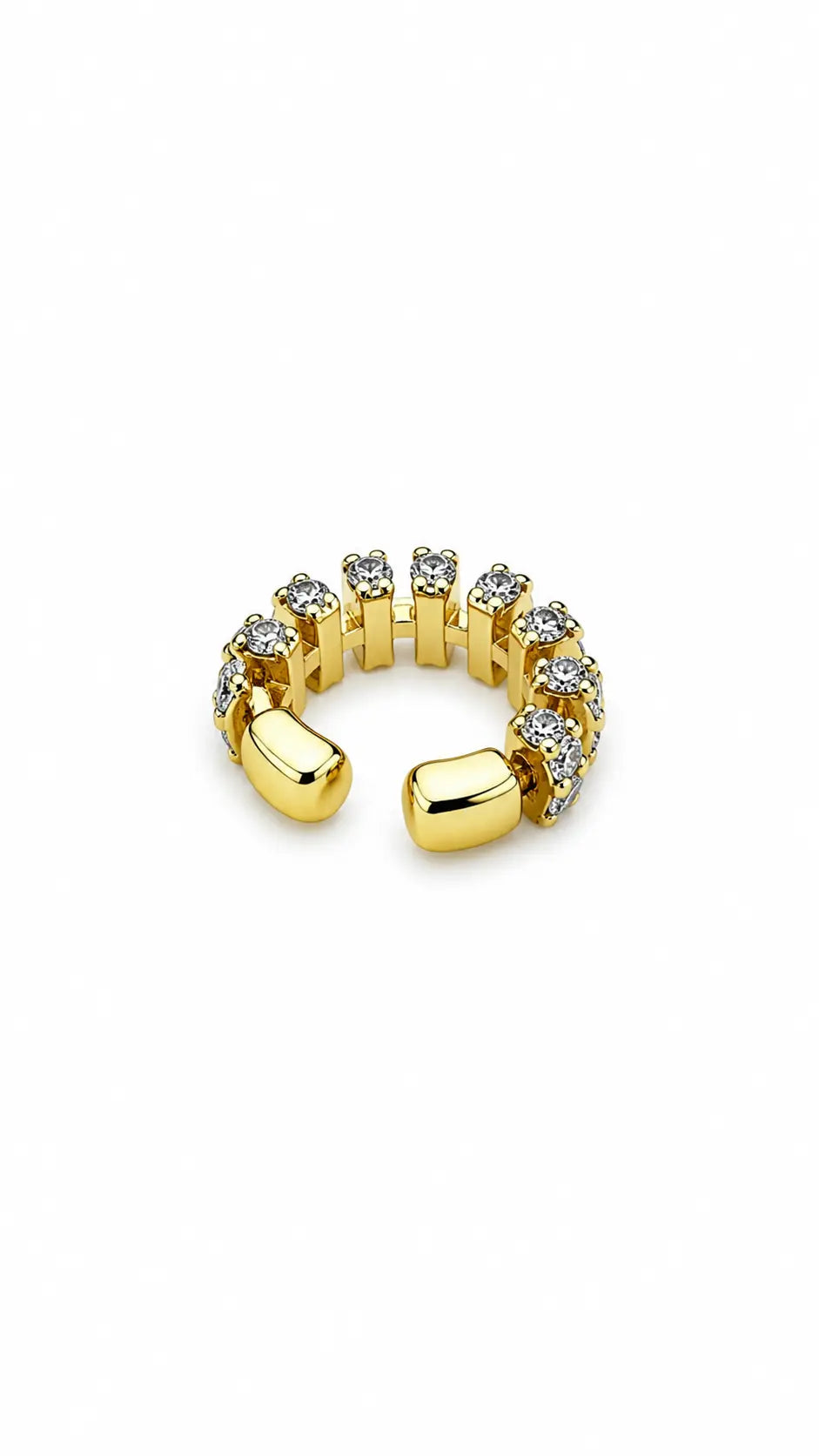 PIERCING FAKE ZIRCÔNICAS DETALHE B. OURO 18K