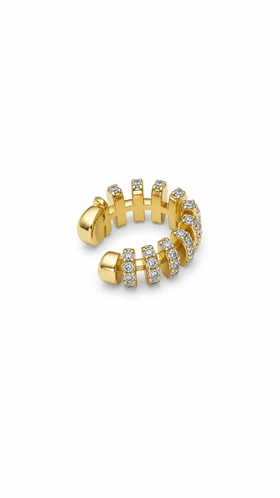 PIERCING FAKE ZIRCÔNICAS DETALHE B. OURO 18K