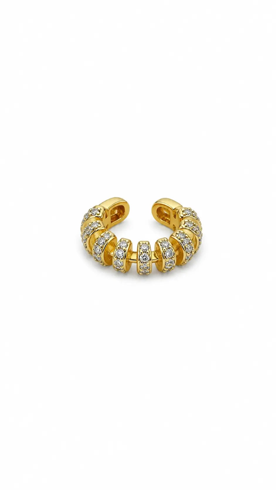 PIERCING FAKE ZIRCÔNICAS DETALHE B. OURO 18K