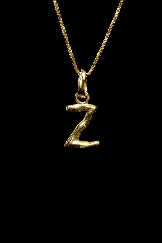 PINGENTE LETRA ORGÂNICO DOURADO