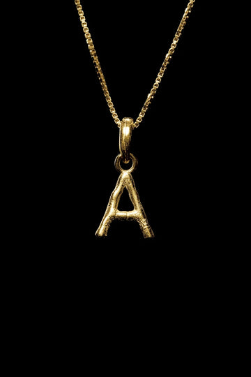 PINGENTE LETRA ORGÂNICO DOURADO