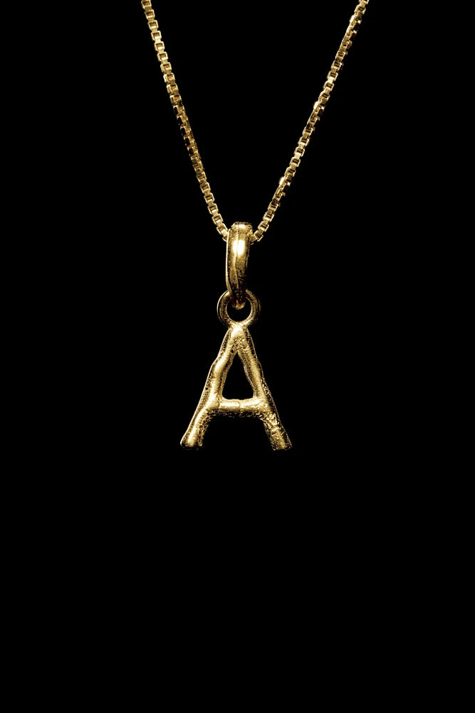 PINGENTE LETRA ORGÂNICO DOURADO