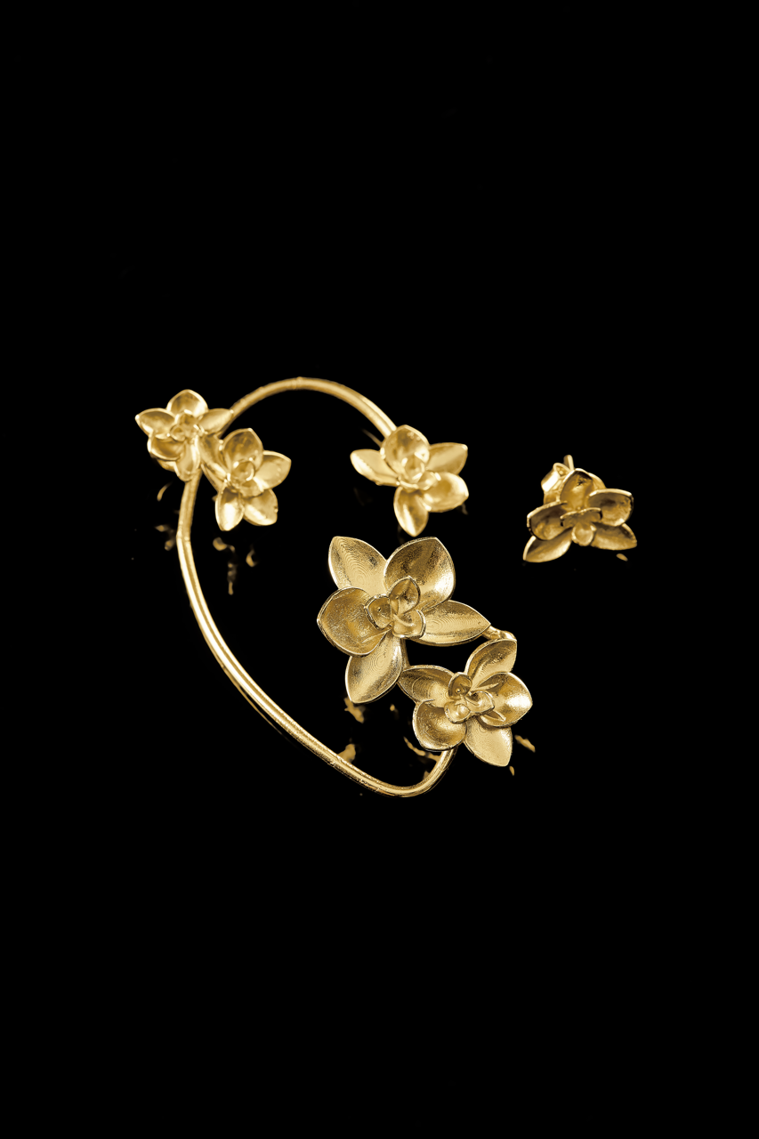 EARCUFF ORQUÍDEA ESQUERDO