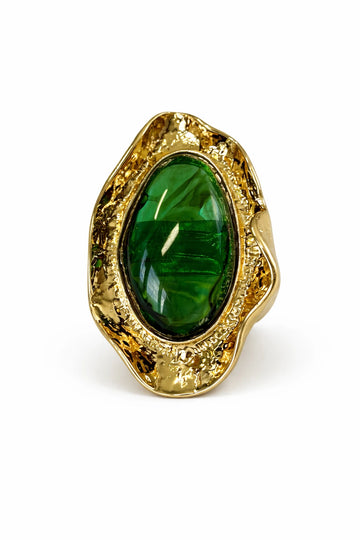 ANEL AJUSTAVEL PEDRA VERDE