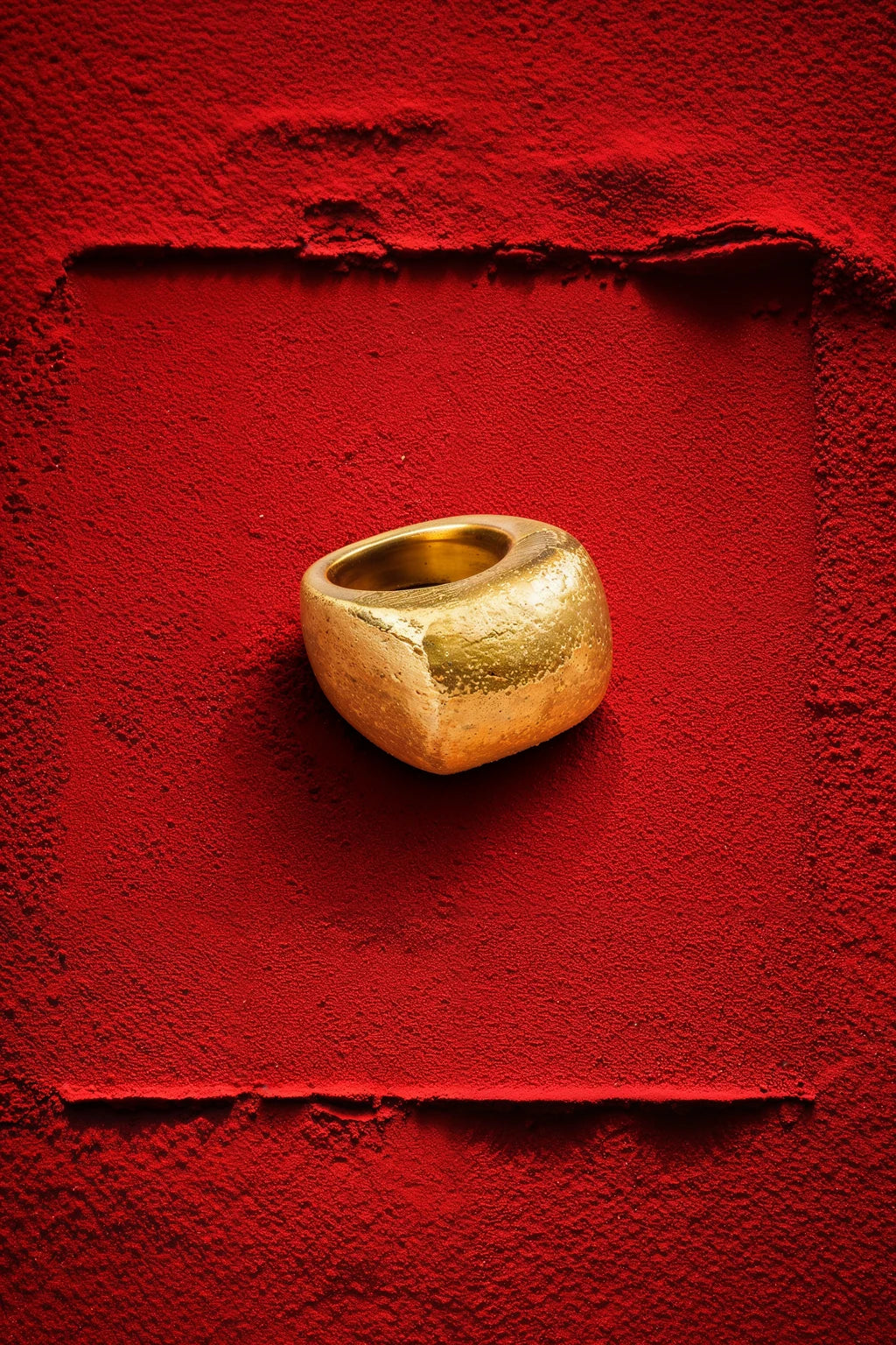 ANEL COM TEXTURA OURO